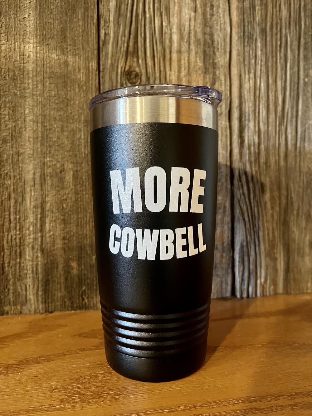 More Cowbell Black 20oz Tumbler